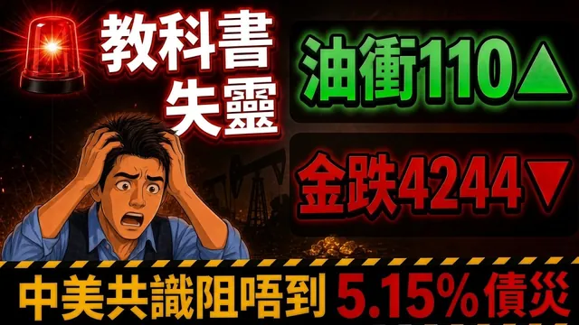🚨Textbook Fail: Oil Hits 110, Gold Flushed to 4244 — a US–China Deal Can't Stop the 5.15% Bond Rout